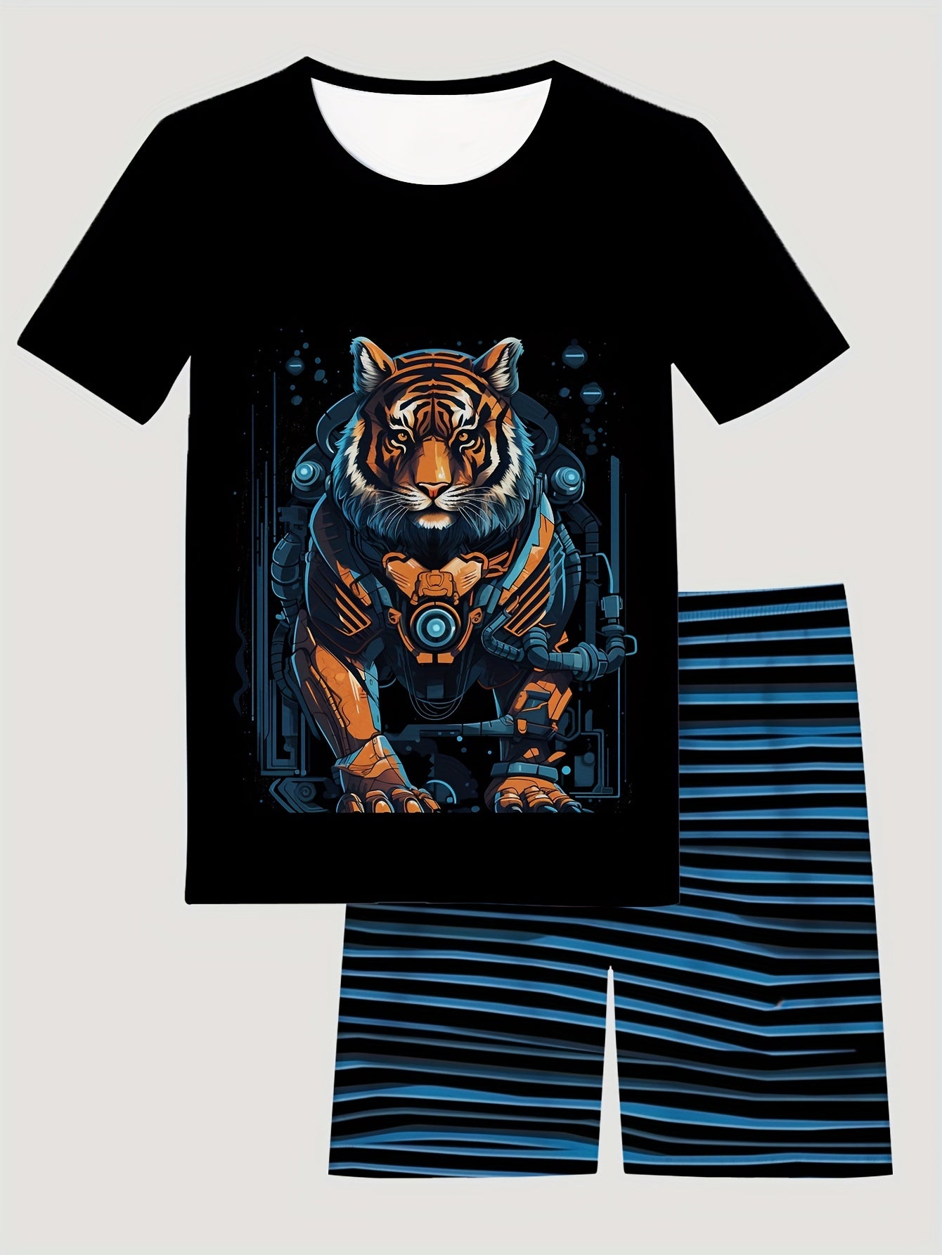 Boys Game Console Pajama Set Short Sleeve Top & Shorts