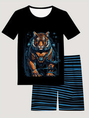 Boys Game Console Pajama Set Short Sleeve Top & Shorts