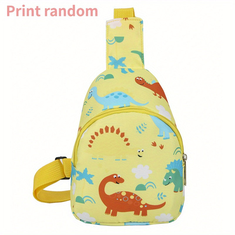 Girls Cartoon Dinosaur And Unicorn Crossbody Bag Coin Purse Zipper Adjustable