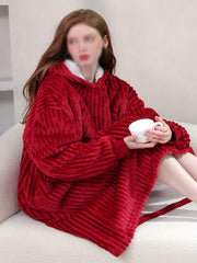 Hooded Fleece Nightgown with Pockets