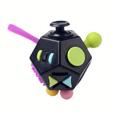 12 Sides Fidget Toys Stress Relief Dice Antistress Cube Toy Orange Yellow