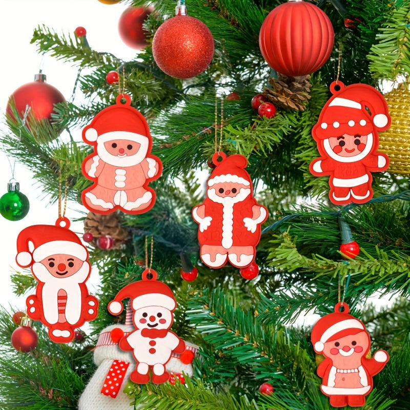 6pcs Gingerbread Man Christmas Tree Pendant