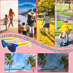 Kids Neon Sunglasses Bulk for Boys & Girls, 2 Pcs Party Favors