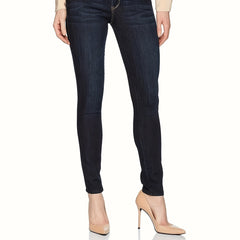 Washed Button Fly Stretch Skinny Jeans