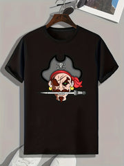 Pirate Pattern Print Men's Sports T-shirt Outdoor Clothing Fitness Gift