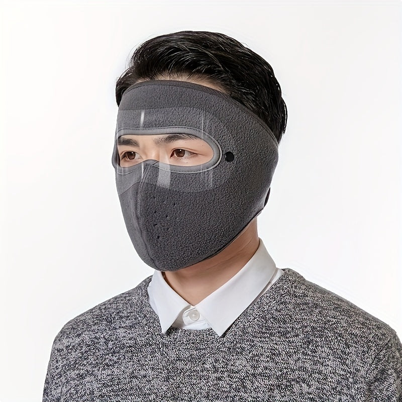Warm Fleece Face Cover with Mask & Goggles for Cycling