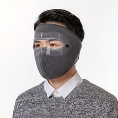 Warm Fleece Face Cover with Mask & Goggles for Cycling