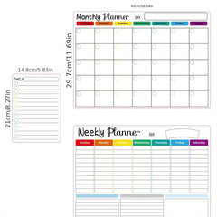 5pcs 10pcs Magnetic Monthly Plan Weekly Plan Note Card Set Refrigerator Sticker