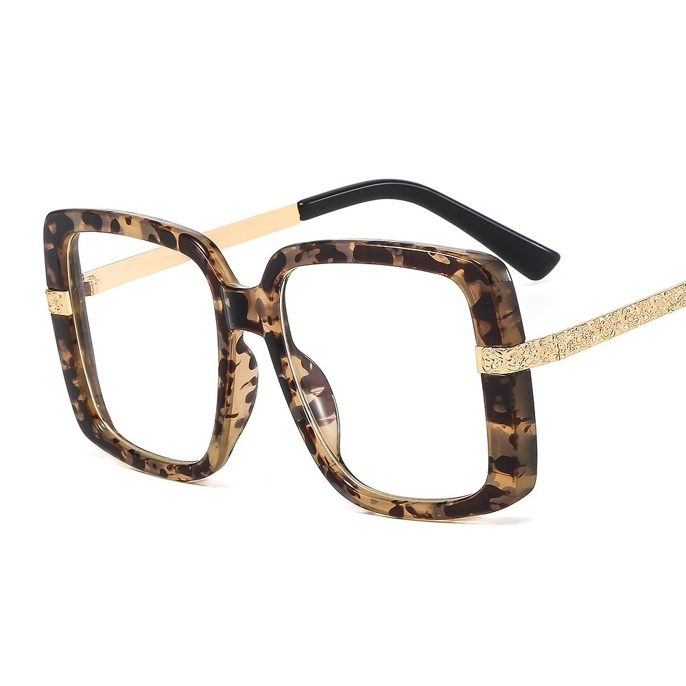 Thick Square Frame Glasses For Women Spectacles Lens Colorful Glasses