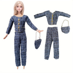 Doll Clothes Set for 11.5 Inch Dolls - 3 Outfits with Accessories