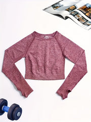 High Perf. Women's Workout Shirt Long Sleeve Quick-Drying Breathable Stretch