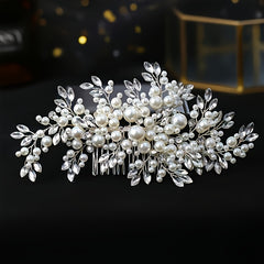 Bridal Pearl & Crystal Hair Comb for Wedding