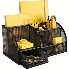 Metal Pen Holder Stationery Storage Box Back To School Supplies