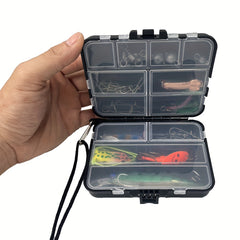 1pc Fishing Access. Storage Box Lanyard Multi-use Plastic Tackle Box