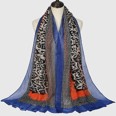 Vintage Print Thin Scarf Shawl Beach Towel Yarn Scarf Casual Sunscreen Large