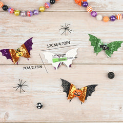 Kids Halloween Bat Wings & Pumpkin Head Hair Clips