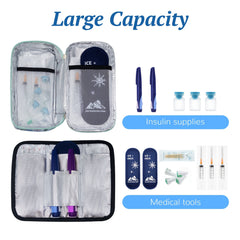 Large Portable Insulin Cooler Bag for Travel