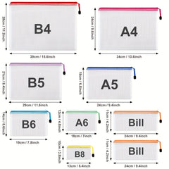 30 Mesh Zipper Pockets for Cross Stitch and Organized Storage