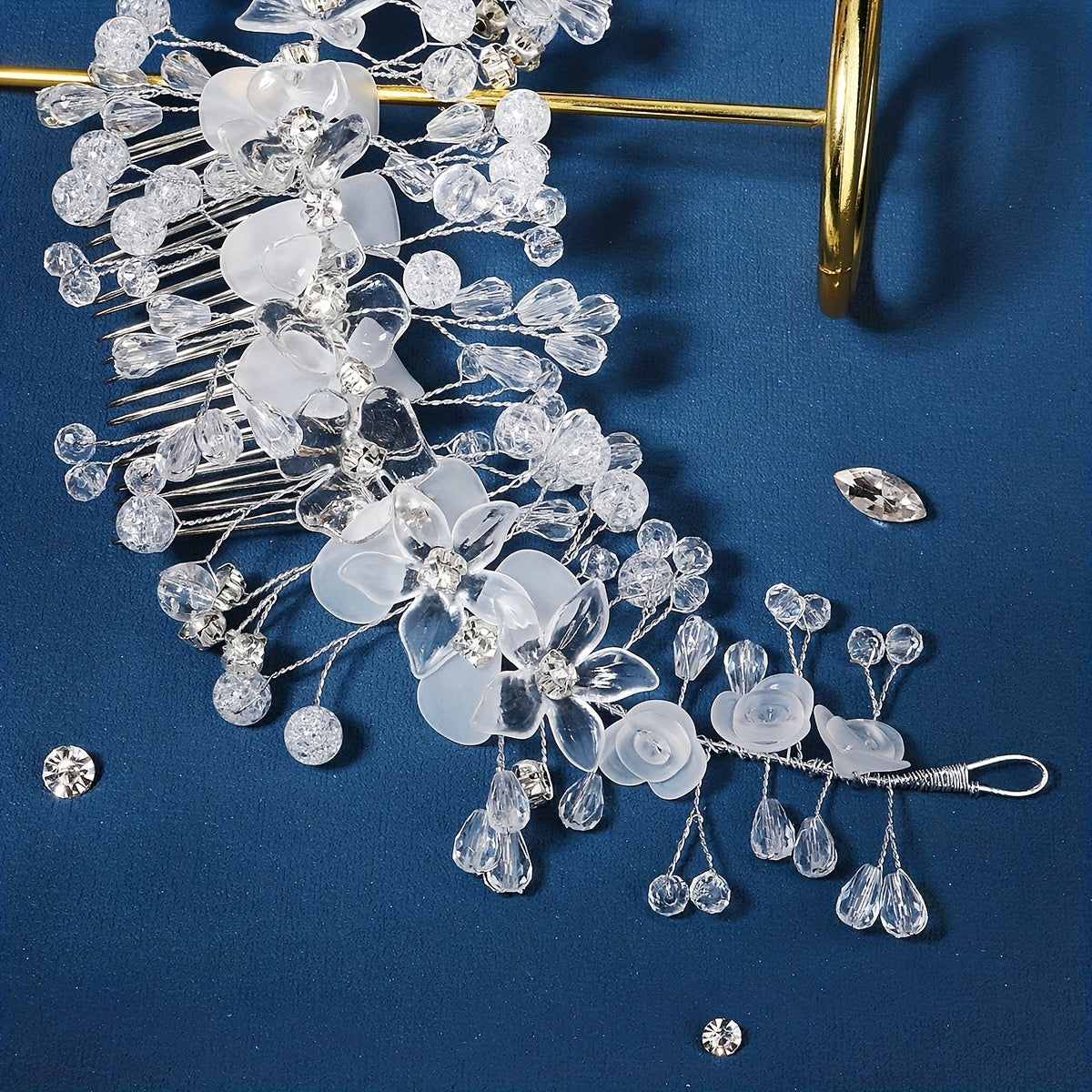 Crystal Headband with Comb Bridal Hair Accessories