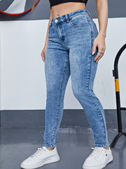 Women's Plus Button Fly Stretch Skinny Jeans