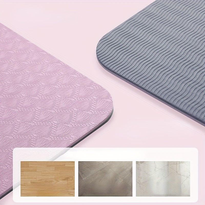 Foldable 4MM TPE Yoga Mat Anti Slip Portable Shock Absorbing