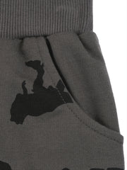 Boys Dinosaur Print Elastic Waist Casual Loose Pockets Shorts