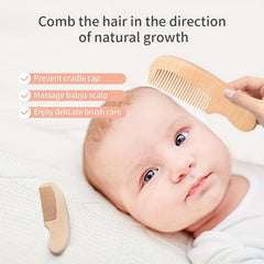 Baby Soft Comb Wooden Hair Brush Head Massage Comb