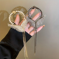 Rhinestone Wings Banana Clip Hair Claw Vintage Hair Clip