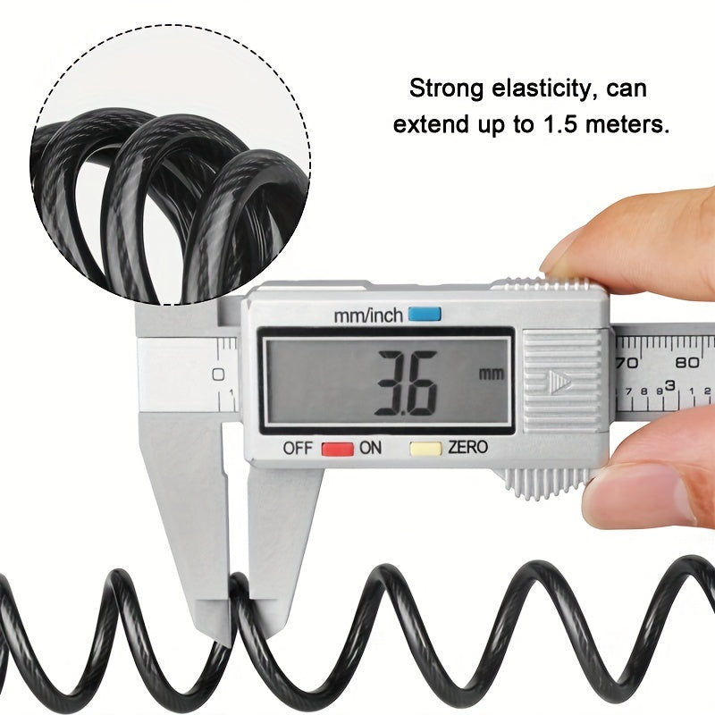 Portable Mini Bike Helmet Lock Extend Up 1.5m