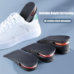 Invisible Shock Absorption Heightening Insoles for Sports Running