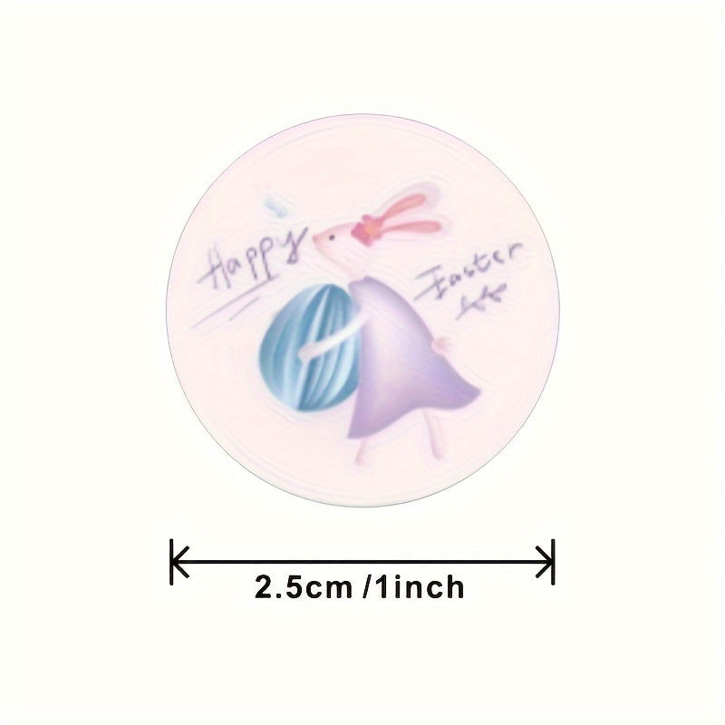 500pcs Easter Bunny Egg Cartoon Adhesive Seal Stickers