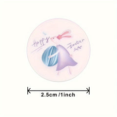 500pcs Easter Bunny Egg Cartoon Adhesive Seal Stickers
