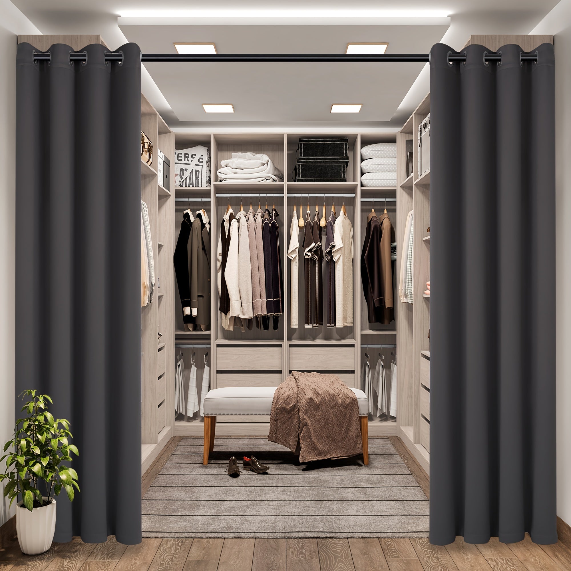 Privacy Blackout Room Divider Curtain for Home Decor