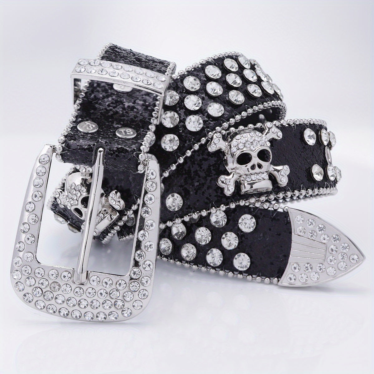 Hip Hop Punk Style Skull Leather Belt