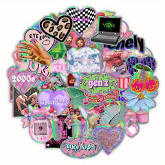 50 PCS Y2k Stickers Waterproof Laptop Stickers For Water Bottles and Skateboards