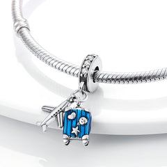 Travel Life Collection Charm Silver Camera Tower Heart Family Beads