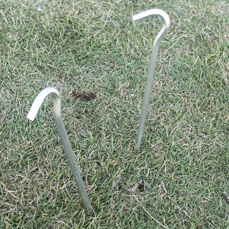 8pcs Aluminum Tent Pegs Hexagonal Ground Nails Camping Accessories