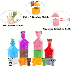 Educational Toy 10 Animal Number Matching Handheld Doll Set