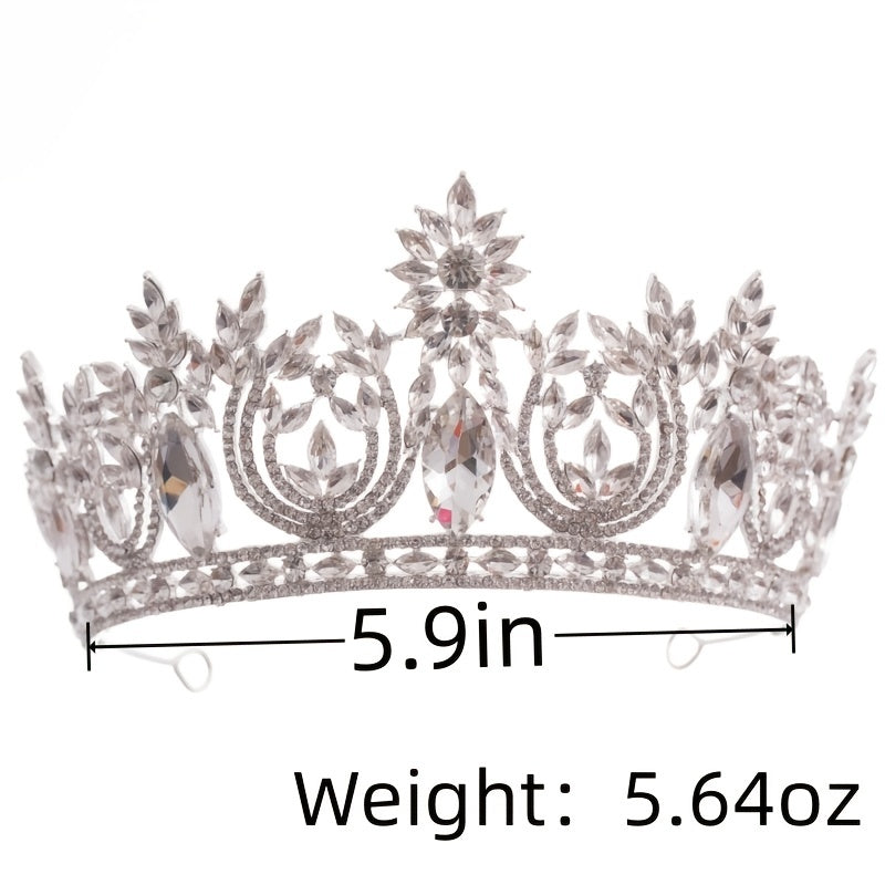 Crystal Big Crown Tiara Queen Women Beauty Pageant Prom Crowns Tiaras