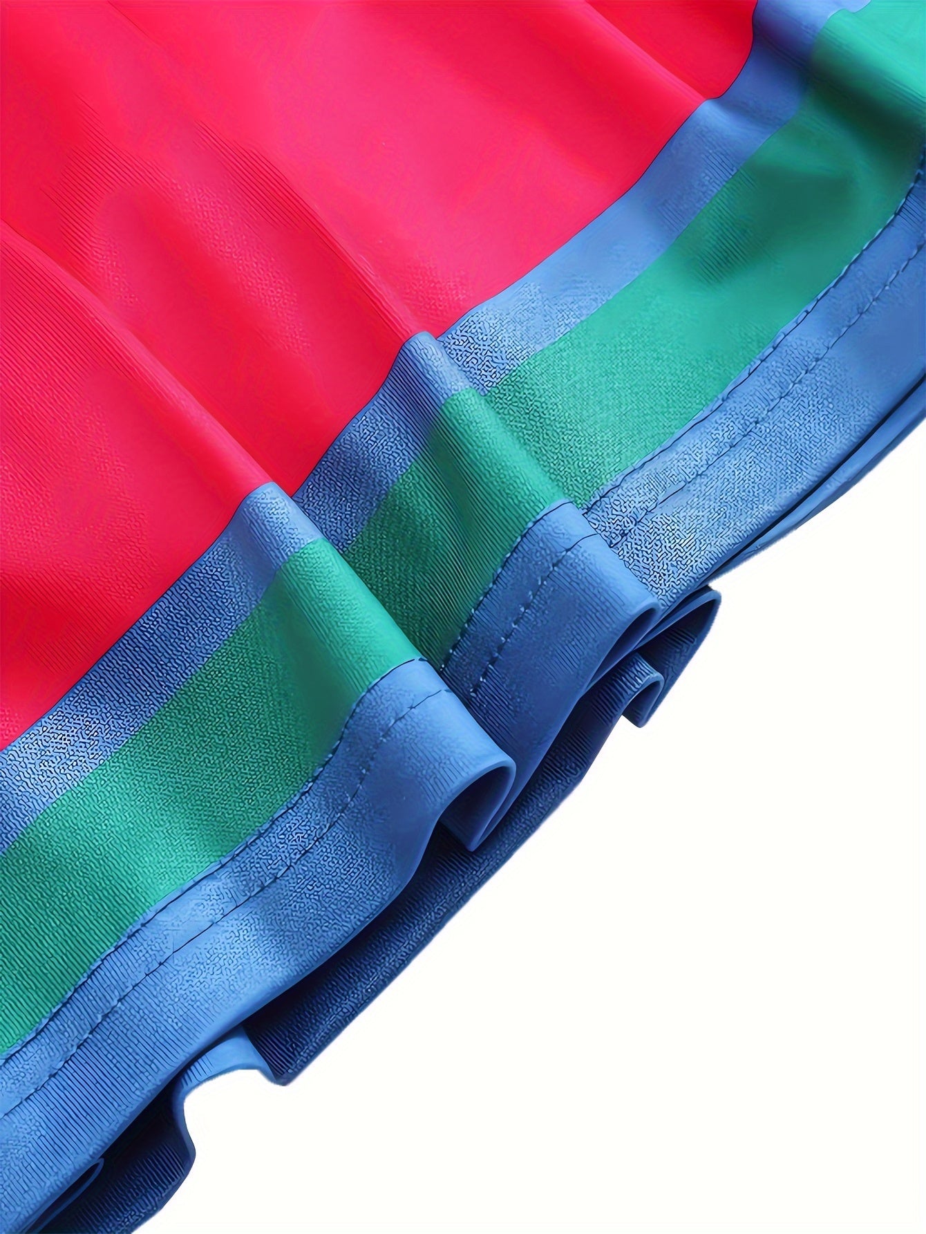 2pcs Girls Cheerleading Outfits Top Skirt Set Splicing Design
