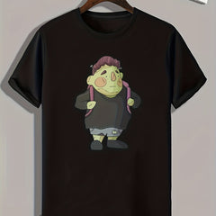 Cartoon Print Men's Graphic T-shirt Casual Tee Summer Clothing