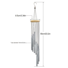 Outdoor Wind Chimes Aluminum Tubes Hanging Hooks