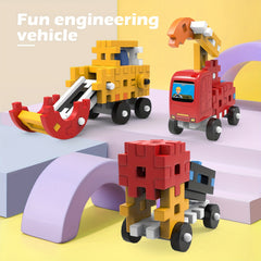Dump Truck Shaped Large Block Toy 12" Construction Vehicle Assembly Gift