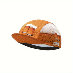Beer Pattern Retro Cycling Cap Vintage Breathable Bicycle Anti Sweat Cap