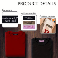 120pcs Personalized Woven Sewing Labels With Love for Clothing Garment