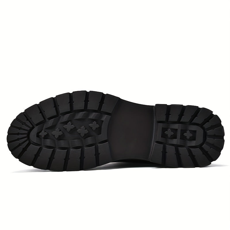 Men's Lace-Up Ankle Boots Padded Collar Casual Walking Shoes