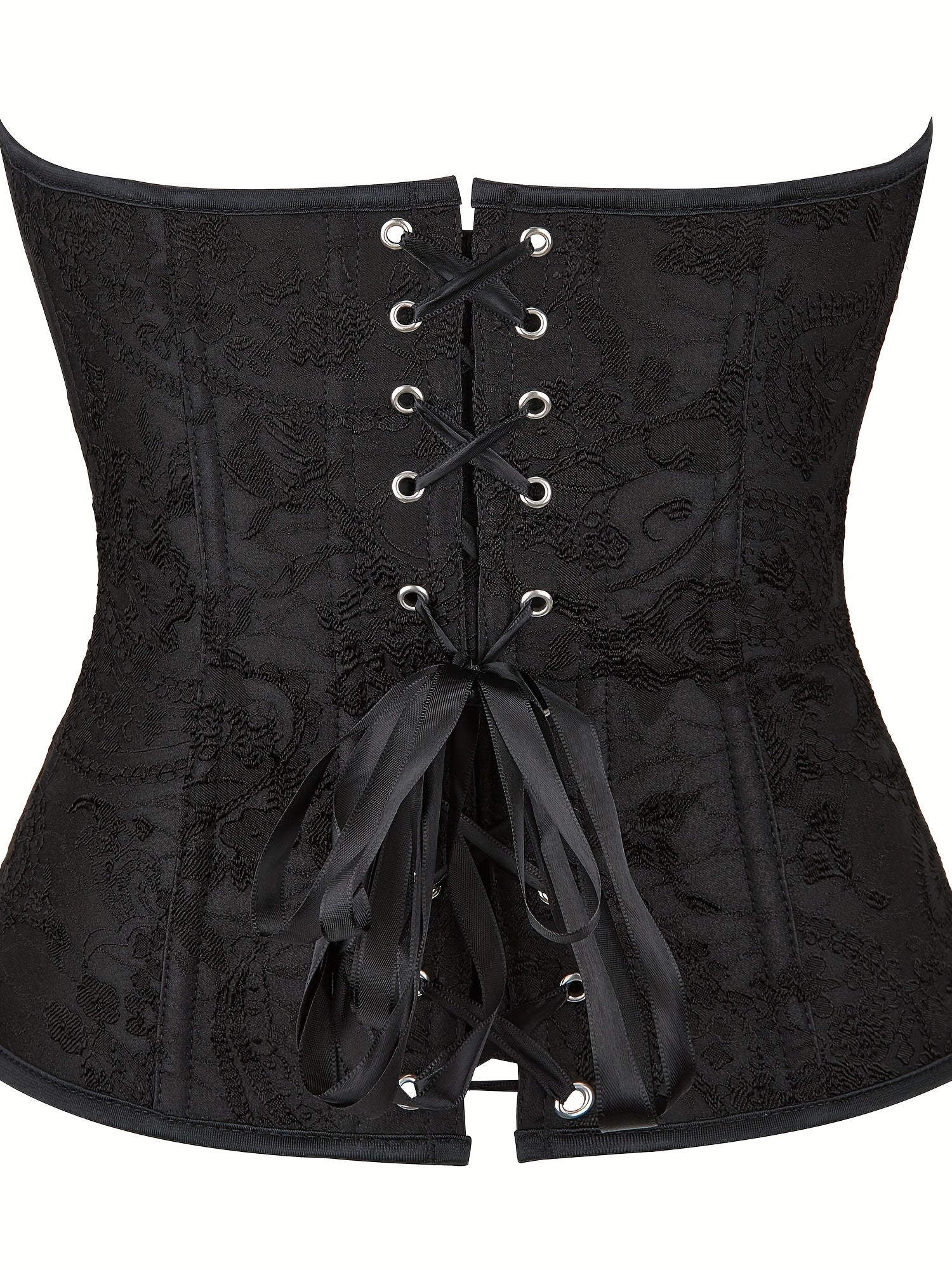 Strapless Corset Bustier Tummy Control Lace Up Body Shaper