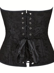 Strapless Corset Bustier Tummy Control Lace Up Body Shaper