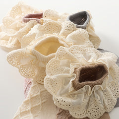 Princess Socks Lace Brim Knit Soft Comfortable Crew Socks