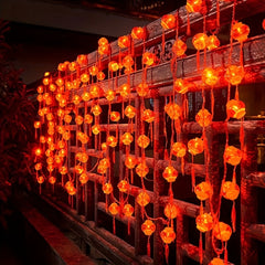 Chinese Style Red Lanterns String Lights 20LED - Party Decor